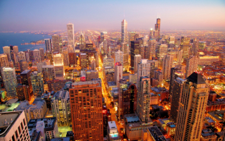 Америка Чикаго небоскребы