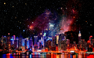 Звездная ночь в Нью-Йорке