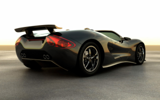 Black super car
