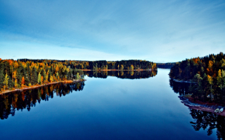 Осень на озере Сайма Финляндия