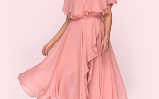 Розовое платье шифон