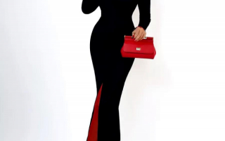 Элегантное черное платье миди с разрезом