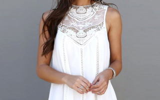 Белое летнее платье мини
