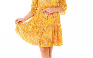 Летнее шифоновое платье с цветочным прином