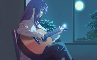 Аниме ночь гитара