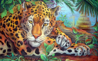 Рисованный ягуар